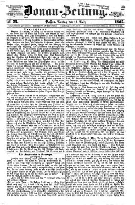 Donau-Zeitung Montag 13. März 1865