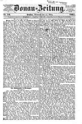 Donau-Zeitung Mittwoch 15. März 1865