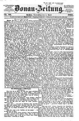 Donau-Zeitung Donnerstag 6. April 1865