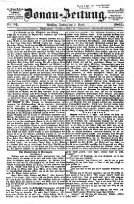 Donau-Zeitung Freitag 7. April 1865