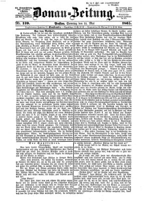 Donau-Zeitung Sonntag 21. Mai 1865