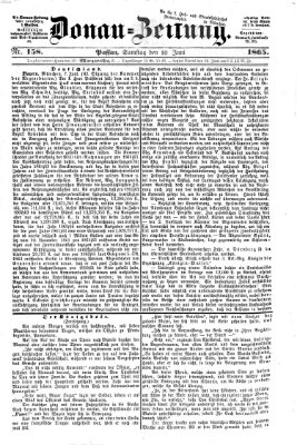 Donau-Zeitung Samstag 10. Juni 1865