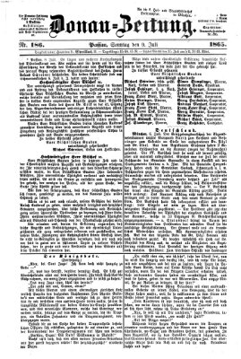 Donau-Zeitung Sonntag 9. Juli 1865