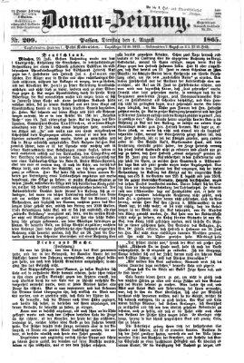 Donau-Zeitung Dienstag 1. August 1865