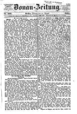 Donau-Zeitung Montag 14. August 1865