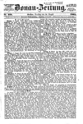 Donau-Zeitung Dienstag 29. August 1865