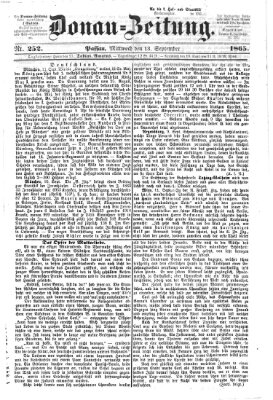 Donau-Zeitung Mittwoch 13. September 1865