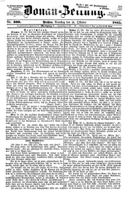 Donau-Zeitung Dienstag 31. Oktober 1865
