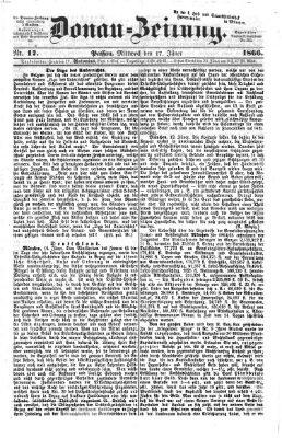 Donau-Zeitung Mittwoch 17. Januar 1866