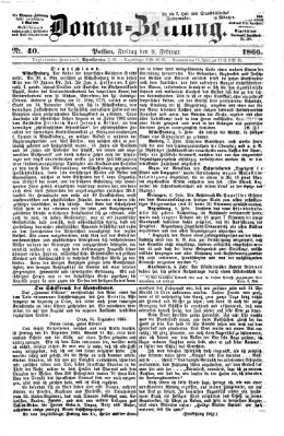 Donau-Zeitung Freitag 9. Februar 1866