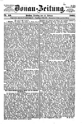 Donau-Zeitung Dienstag 13. Februar 1866