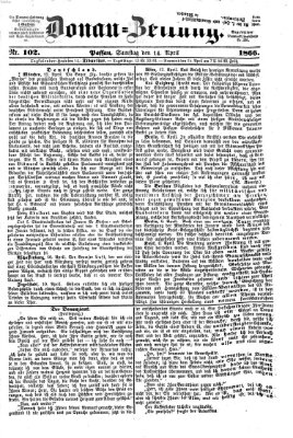 Donau-Zeitung Samstag 14. April 1866