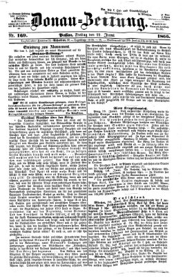 Donau-Zeitung Freitag 22. Juni 1866