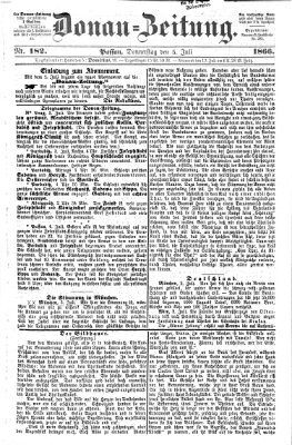 Donau-Zeitung Donnerstag 5. Juli 1866