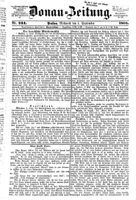 Donau-Zeitung Mittwoch 5. September 1866