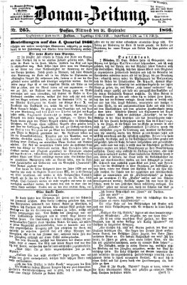 Donau-Zeitung Mittwoch 26. September 1866
