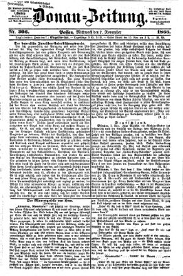 Donau-Zeitung Mittwoch 7. November 1866