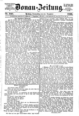 Donau-Zeitung Donnerstag 13. Dezember 1866