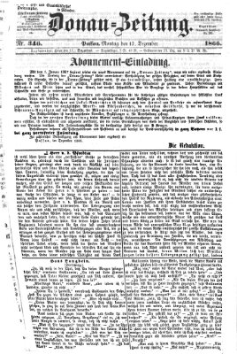 Donau-Zeitung Montag 17. Dezember 1866