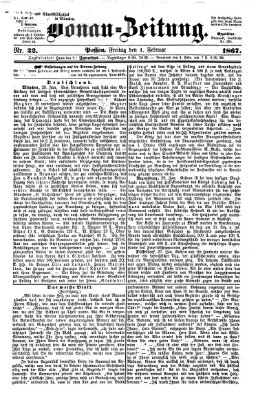 Donau-Zeitung Freitag 1. Februar 1867