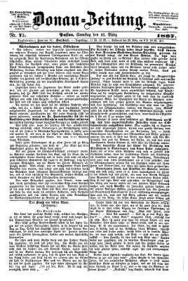 Donau-Zeitung Samstag 16. März 1867