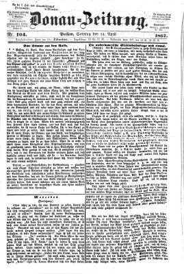Donau-Zeitung Sonntag 14. April 1867