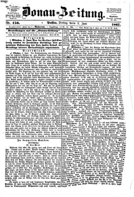 Donau-Zeitung Freitag 7. Juni 1867