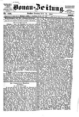 Donau-Zeitung Sonntag 9. Juni 1867