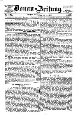 Donau-Zeitung Dienstag 25. Juni 1867