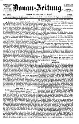 Donau-Zeitung Samstag 17. August 1867