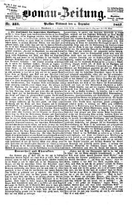 Donau-Zeitung Mittwoch 4. Dezember 1867