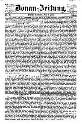 Donau-Zeitung Donnerstag 9. Januar 1868