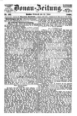 Donau-Zeitung Mittwoch 22. Januar 1868