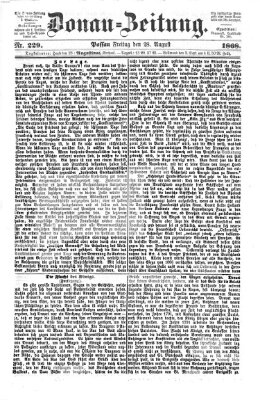 Donau-Zeitung Freitag 28. August 1868
