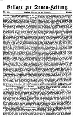 Donau-Zeitung Montag 30. November 1868