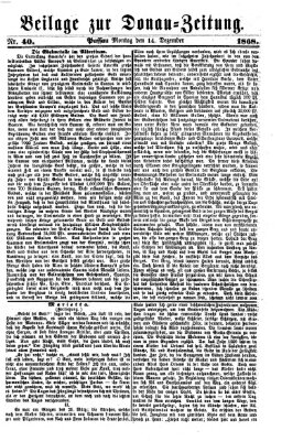 Donau-Zeitung Montag 14. Dezember 1868