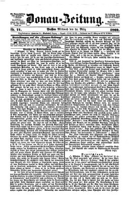 Donau-Zeitung Mittwoch 24. März 1869