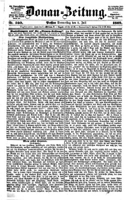 Donau-Zeitung Donnerstag 8. Juli 1869