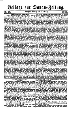 Donau-Zeitung Montag 16. August 1869