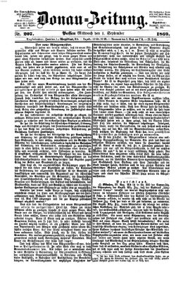 Donau-Zeitung Mittwoch 1. September 1869