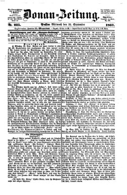 Donau-Zeitung Mittwoch 22. September 1869