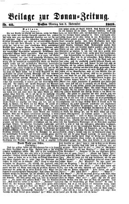 Donau-Zeitung Montag 8. November 1869