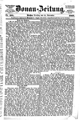 Donau-Zeitung Dienstag 23. November 1869