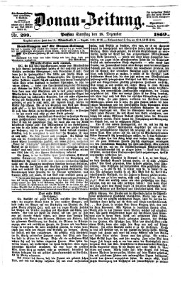 Donau-Zeitung Samstag 18. Dezember 1869