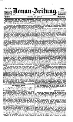 Donau-Zeitung Dienstag 18. Januar 1870