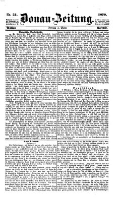 Donau-Zeitung Freitag 4. März 1870