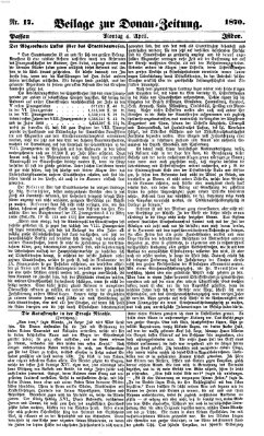 Donau-Zeitung Montag 4. April 1870