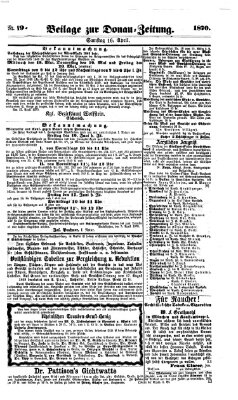 Donau-Zeitung Samstag 16. April 1870