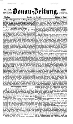 Donau-Zeitung Samstag 30. Juli 1870