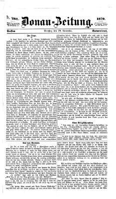 Donau-Zeitung Dienstag 29. November 1870